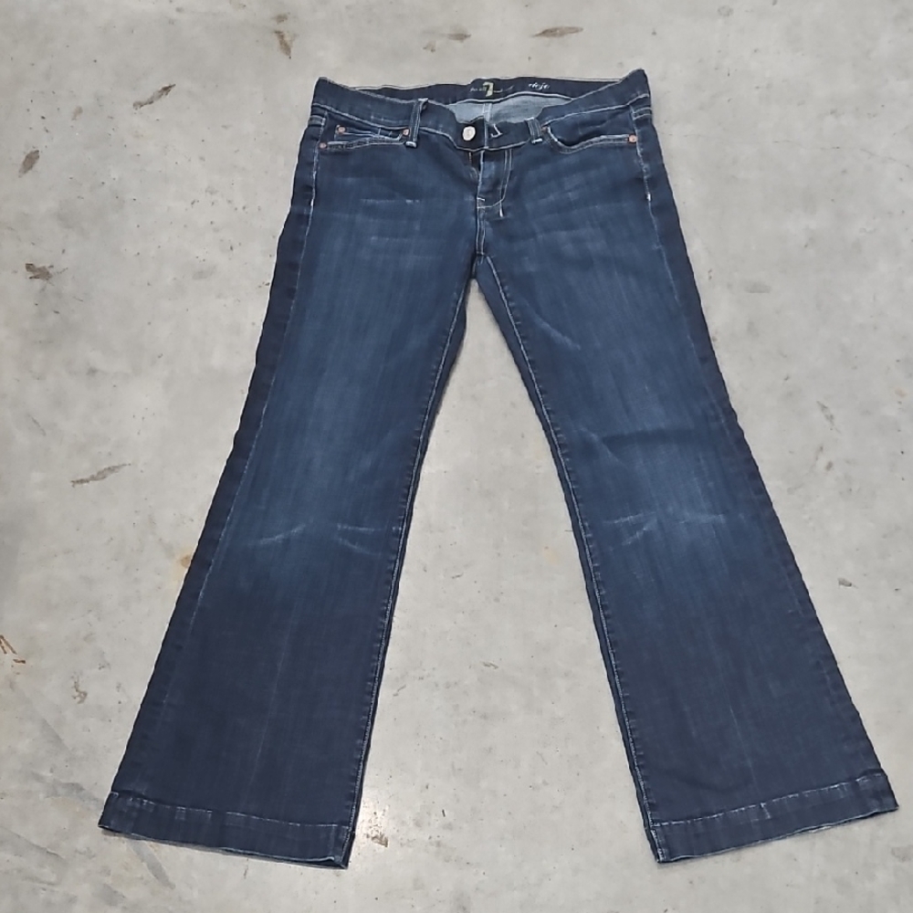 7 For All Mankind Indigo Wide Leg Jeans